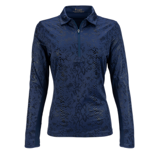 Women's Balance Print Long Sleeve Polo Plus