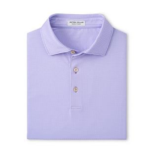 Men's Gingham Performance Jersey Short Sleeve Polo