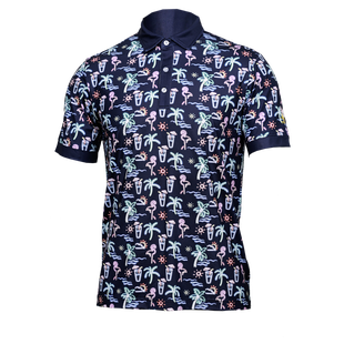 Men's Neon Party Short Sleeve Polo